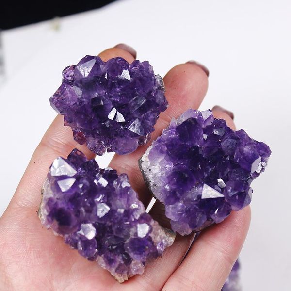 natural raw amethyst quartz purple crystal cluster healing stones specimen home decoration crafts decoration jllnbl, Black